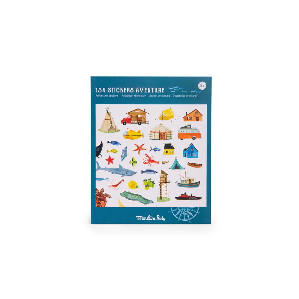 Stickers - Moulin Roty - Adventure, 150 pcs.