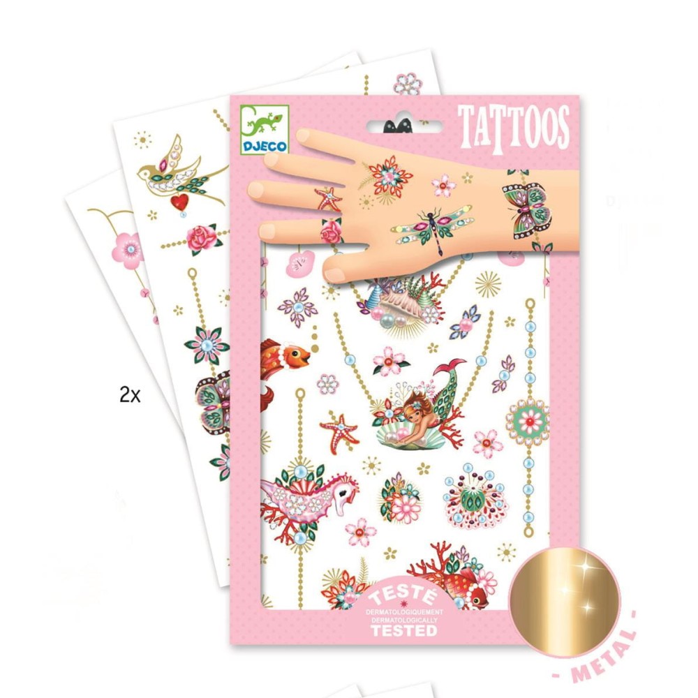 Set of washable tattoos for kids - Djeco - Fiona's Jewels