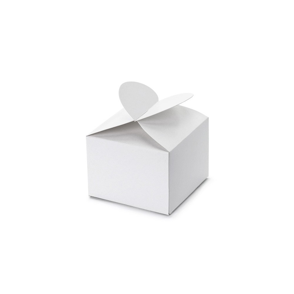 Boxes for guests Heart - white, 10 pcs.