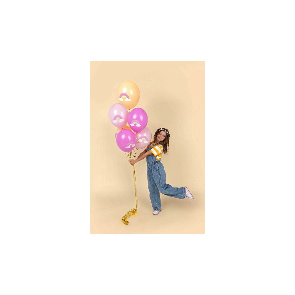 Balony lateksowe Tęcza - 30 cm, 6 szt.