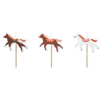 Birthday candles Horses - 3 pcs.