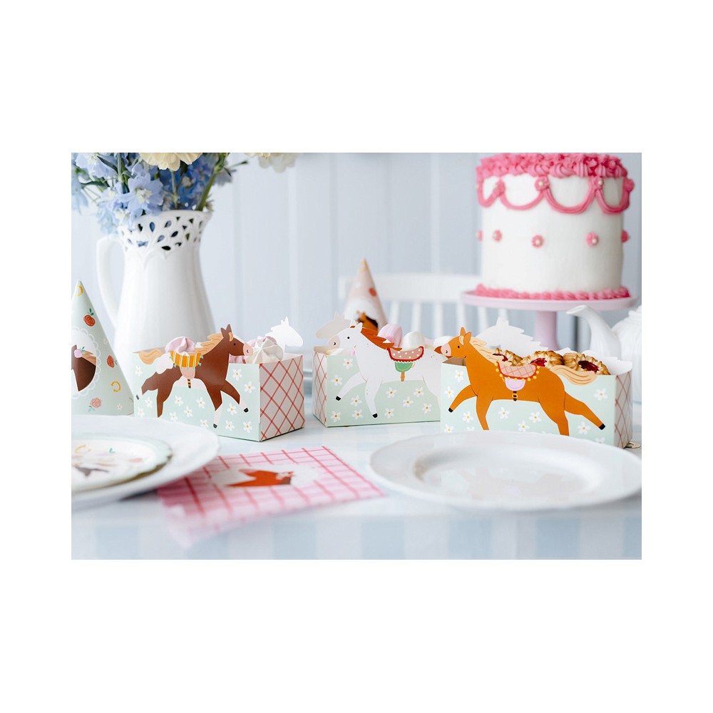 Decorative snack boxes Horses - 3 pcs.