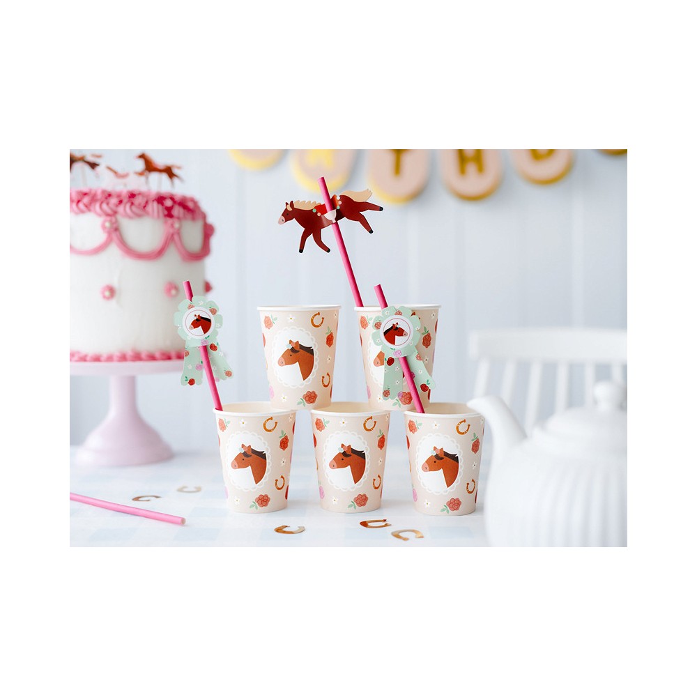 Paper cups Horses - 220 ml, 6 pcs.