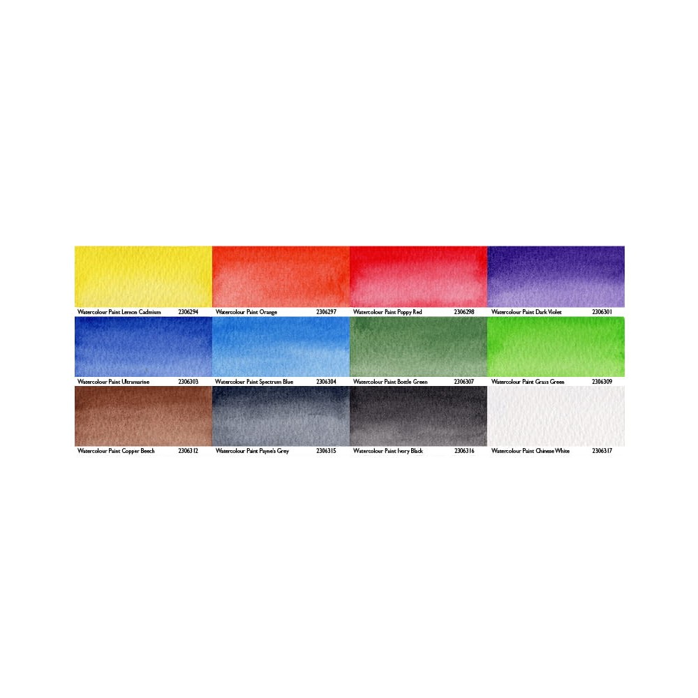 Watercolor Paint Pan Set - Derwent - 12 colors