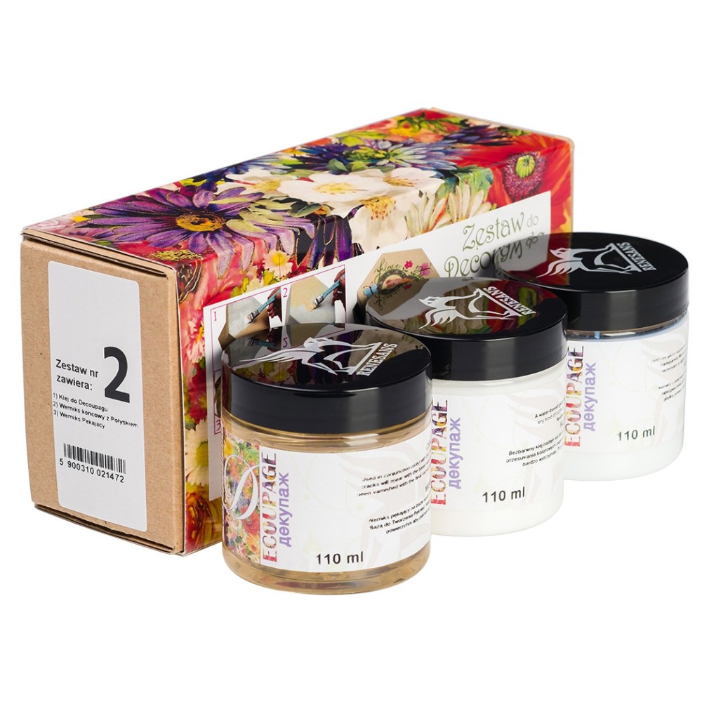 Decoupage cracking set - Renesans - 3 x 110 ml