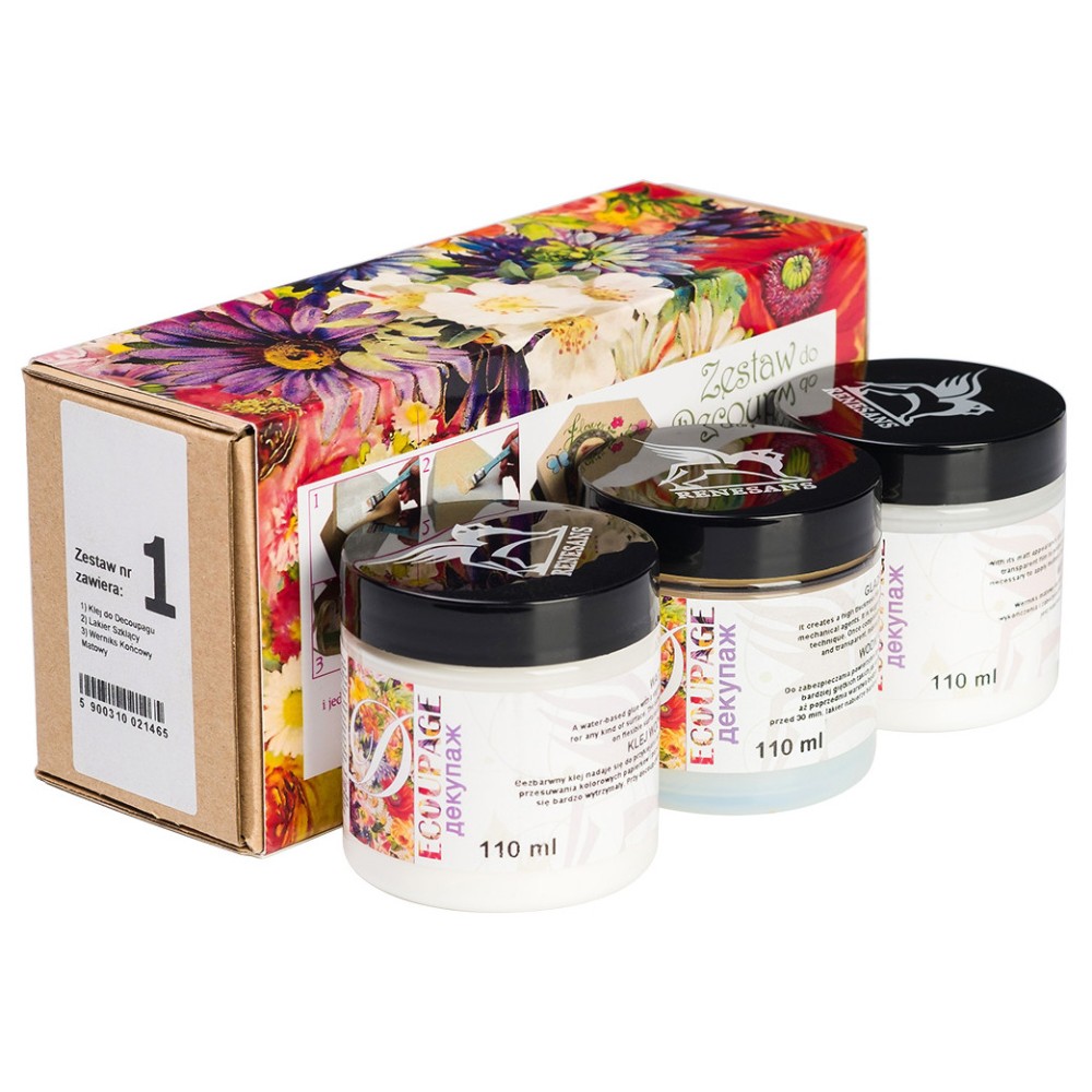 Decoupage set - Renesans - 3 x 110 ml