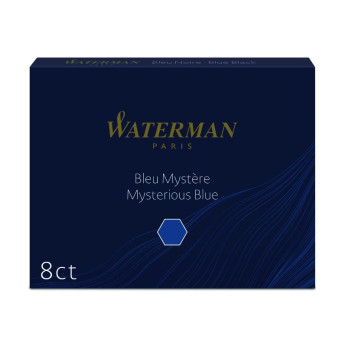 Long International Ink Cartridges - Waterman - Mysterious Blue, 8 pcs.