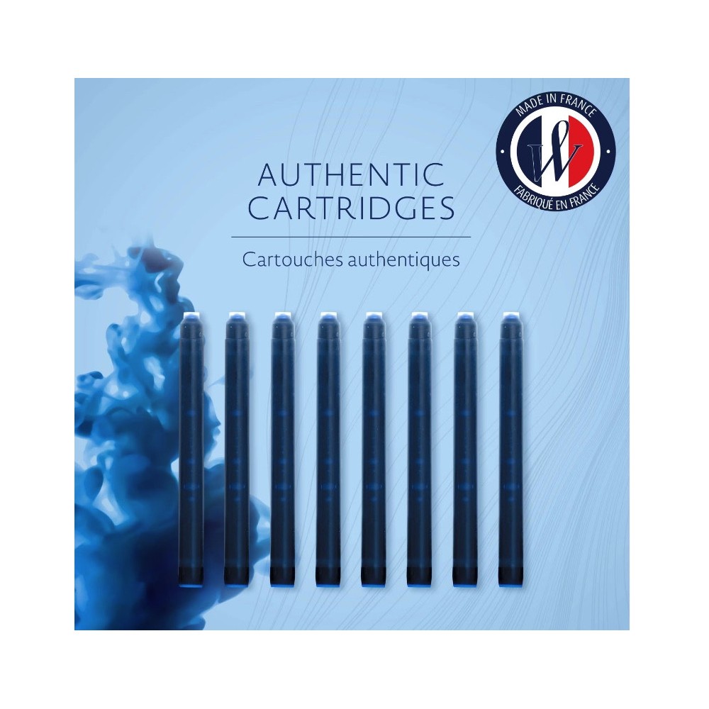 Long International Ink Cartridges - Waterman - Serenity Blue, 8 pcs.
