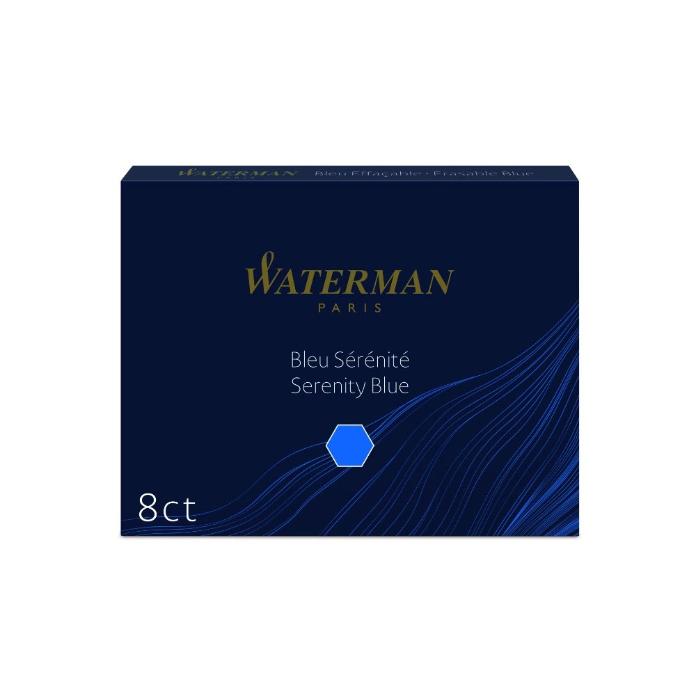 Long International Ink Cartridges - Waterman - Serenity Blue, 8 pcs.