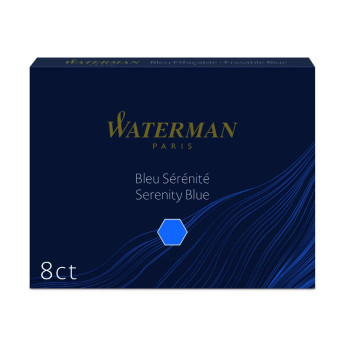Long International Ink Cartridges - Waterman - Serenity Blue, 8 pcs.