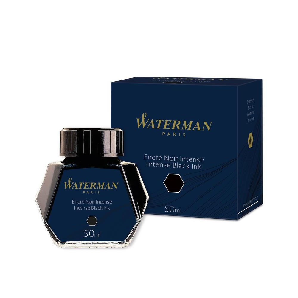 Atrament do piór wiecznych - Waterman - Intense Black, 50 ml