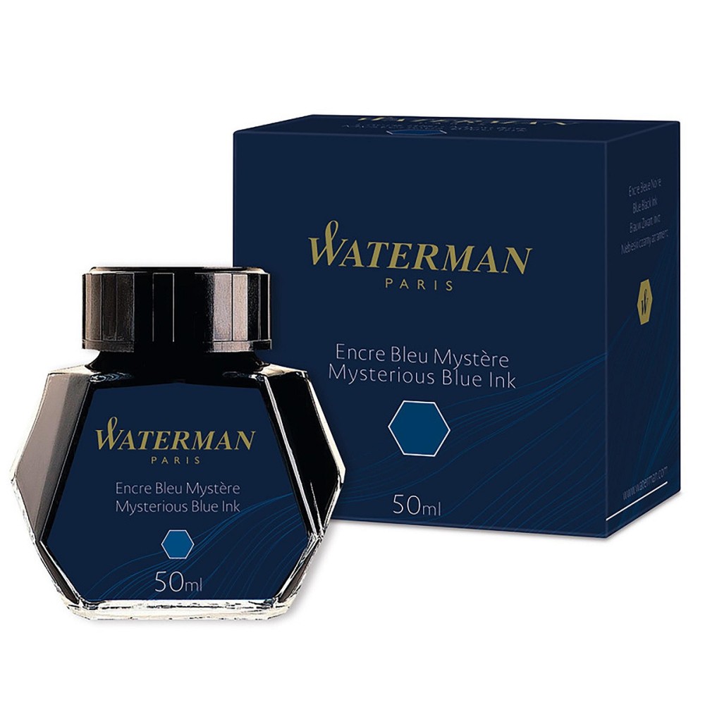 Ink for fountain pens - Waterman - Mysterious Blue, 50 ml