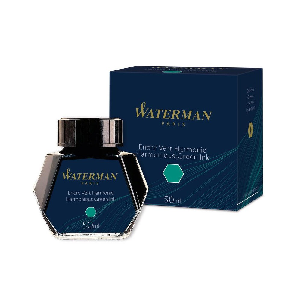 Ink for fountain pens - Waterman - Harmonious Green, 50 ml