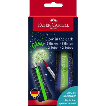 Glow in the dark glitter - Faber-Castell - 2 x 12 ml
