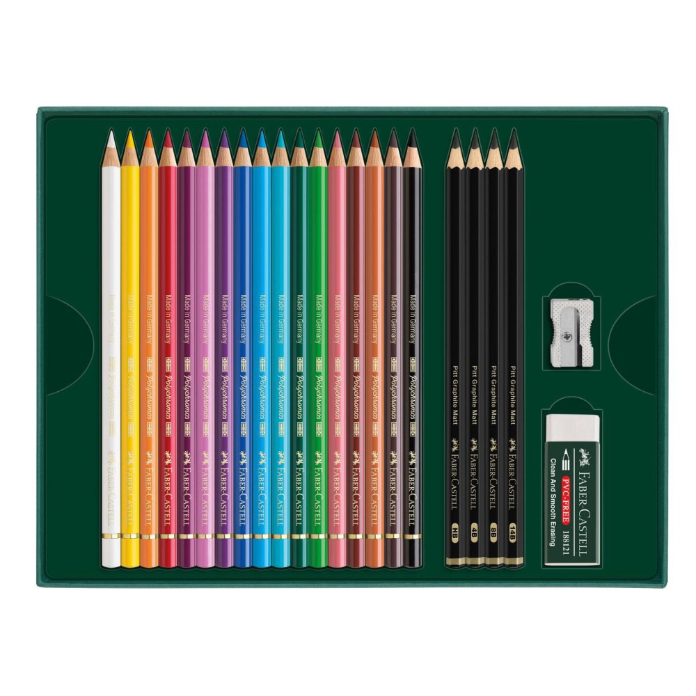 Set of Polychromos and Pitt Graphite Matt - Faber-Castell - 23 pcs.