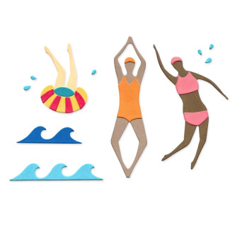 Set of Thinlits cutting dies - Sizzix - Synchronized Swimmers, 20 pcs.
