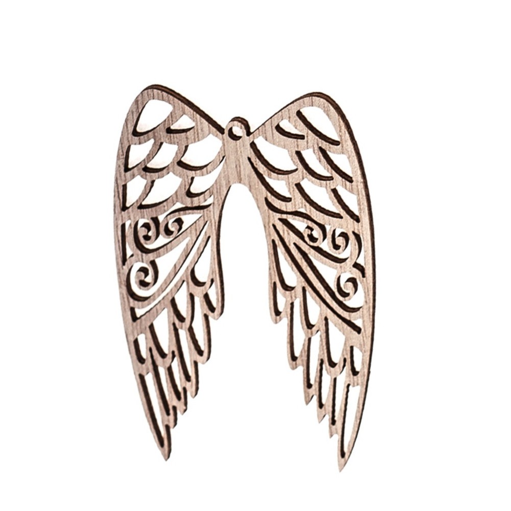 Drewniane kształty Skrzydła - DpCraft - naturalne, 6 cm, 9 szt.