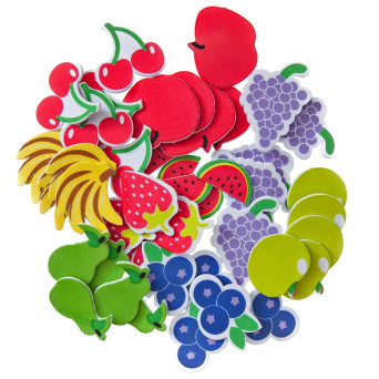 Foam stickers - DpCraft - Fruits, 45 pcs.
