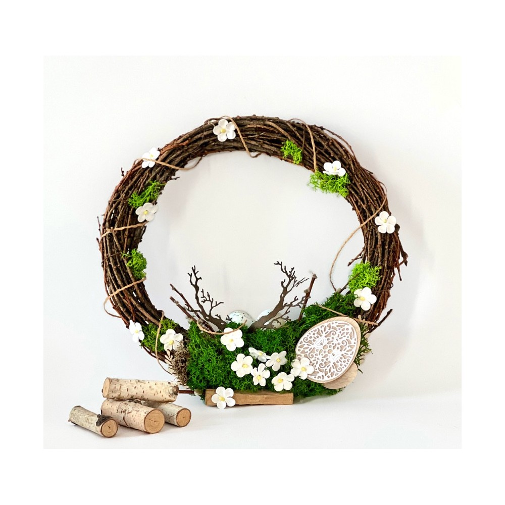 Kwiaty papierowe - DpCraft - białe, 2 cm, 60 szt.