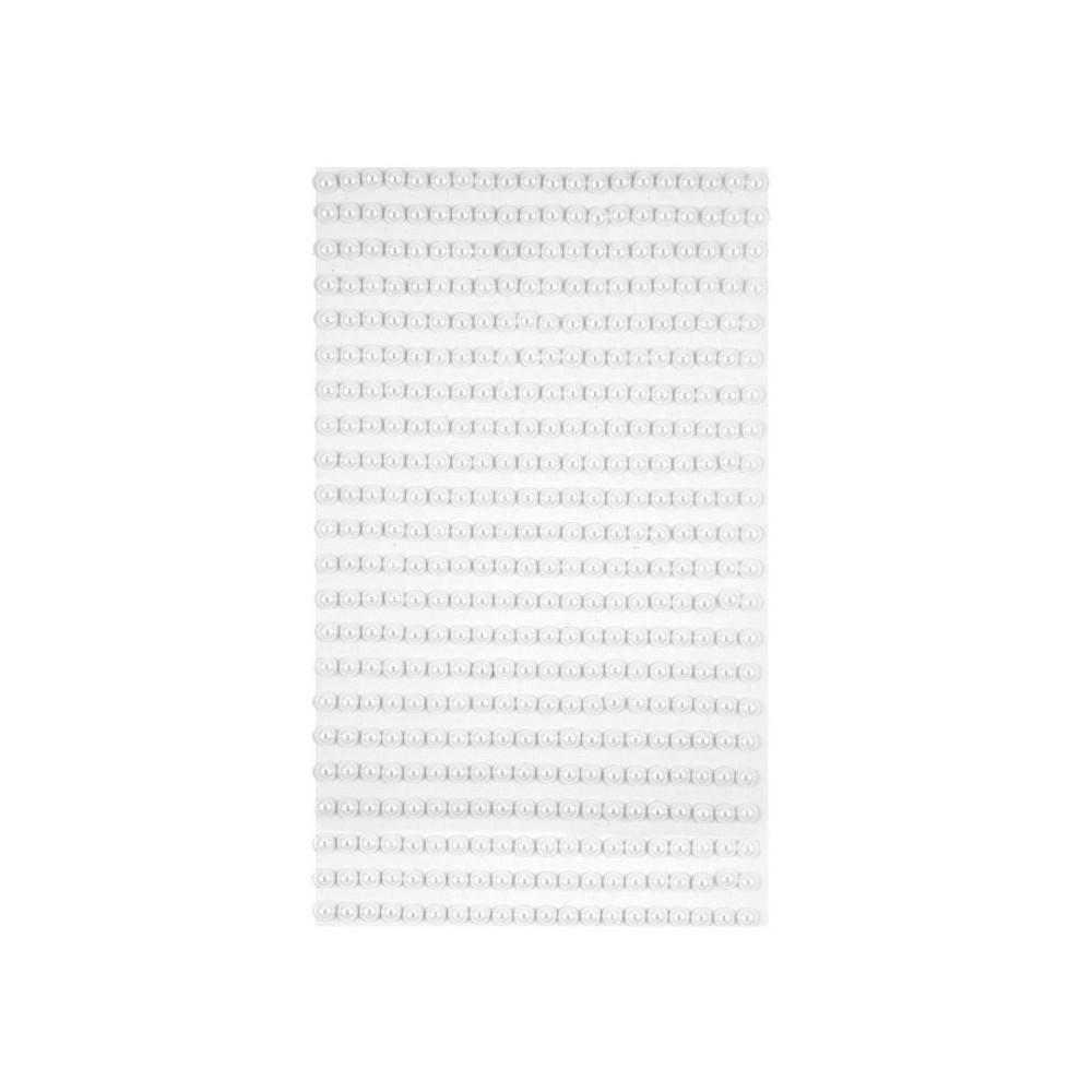 Perełki samoprzylepne - DpCraft - złamana biel, 4 mm, 440 szt.