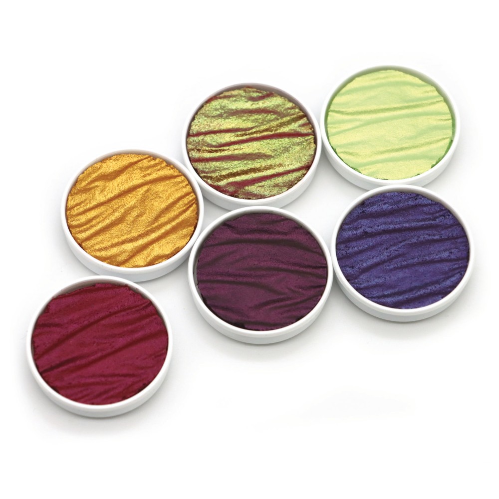Set of watercolor paints Getaway - Coliro Pearl Colors - 30 mm, 6 pcs.