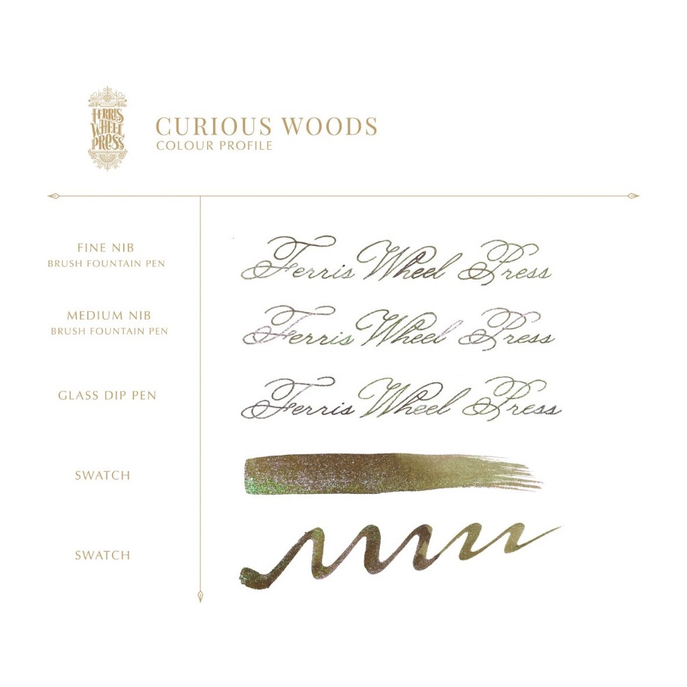 Calligraphy ink FerriTales - Ferris Wheel Press - Curious Woods, 20 ml