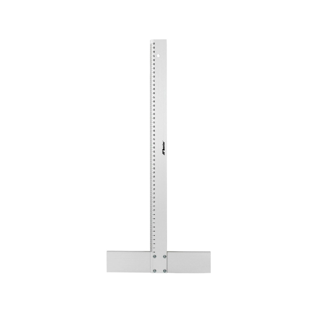 Linijka, przykładnica metalowa z ogranicznikiem - Leniar - 50 cm