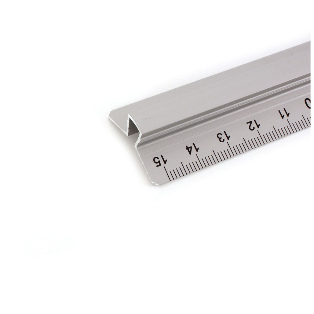 Aluminum ruler with handle 15 cm - Leniar