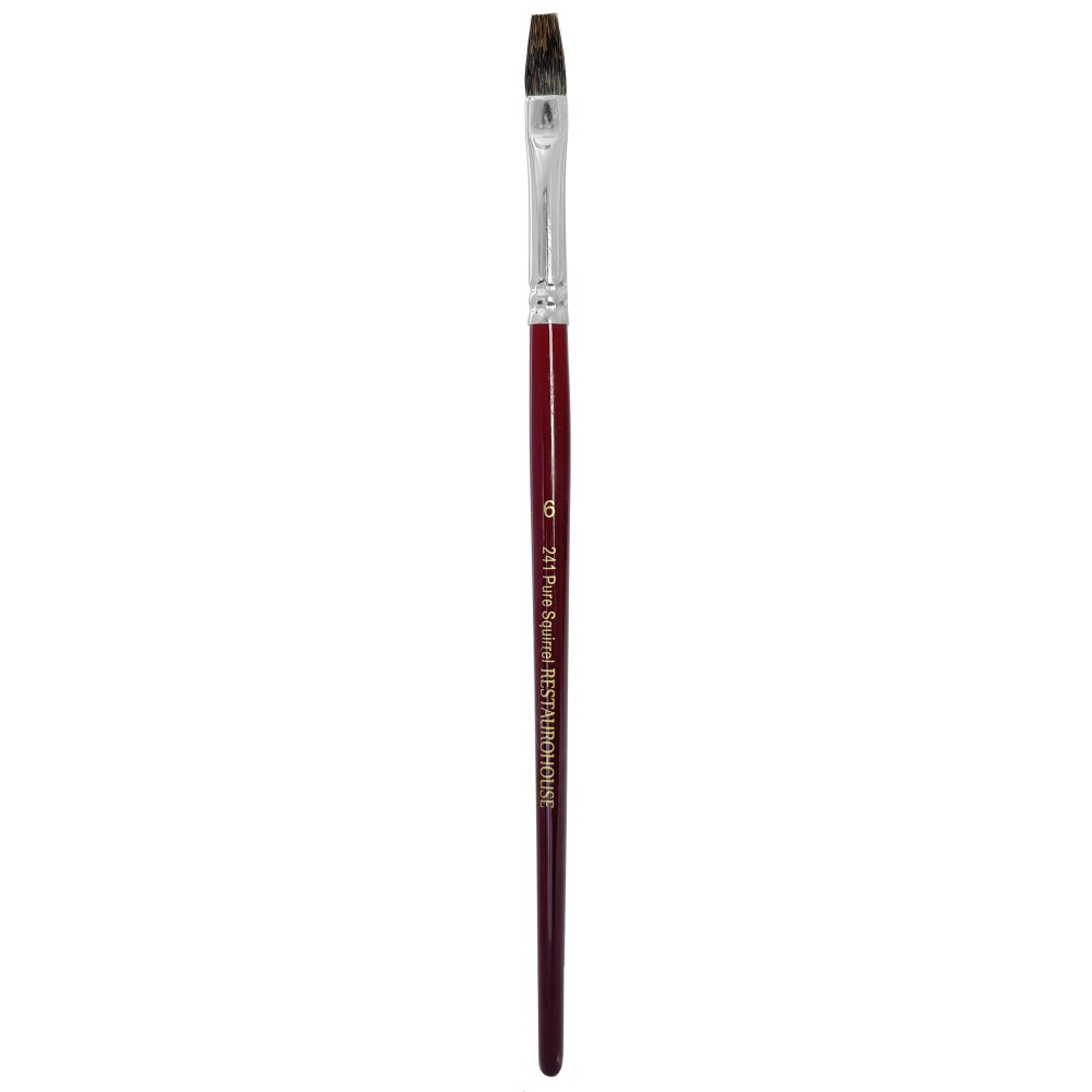Flat, natural bristles, Pure Squirrel 241 brush - Restaurohouse - no. 6