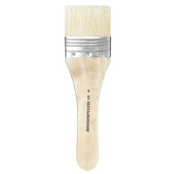Flat, natural, hog bristles 800 series brush - Restaurohouse - no. 6