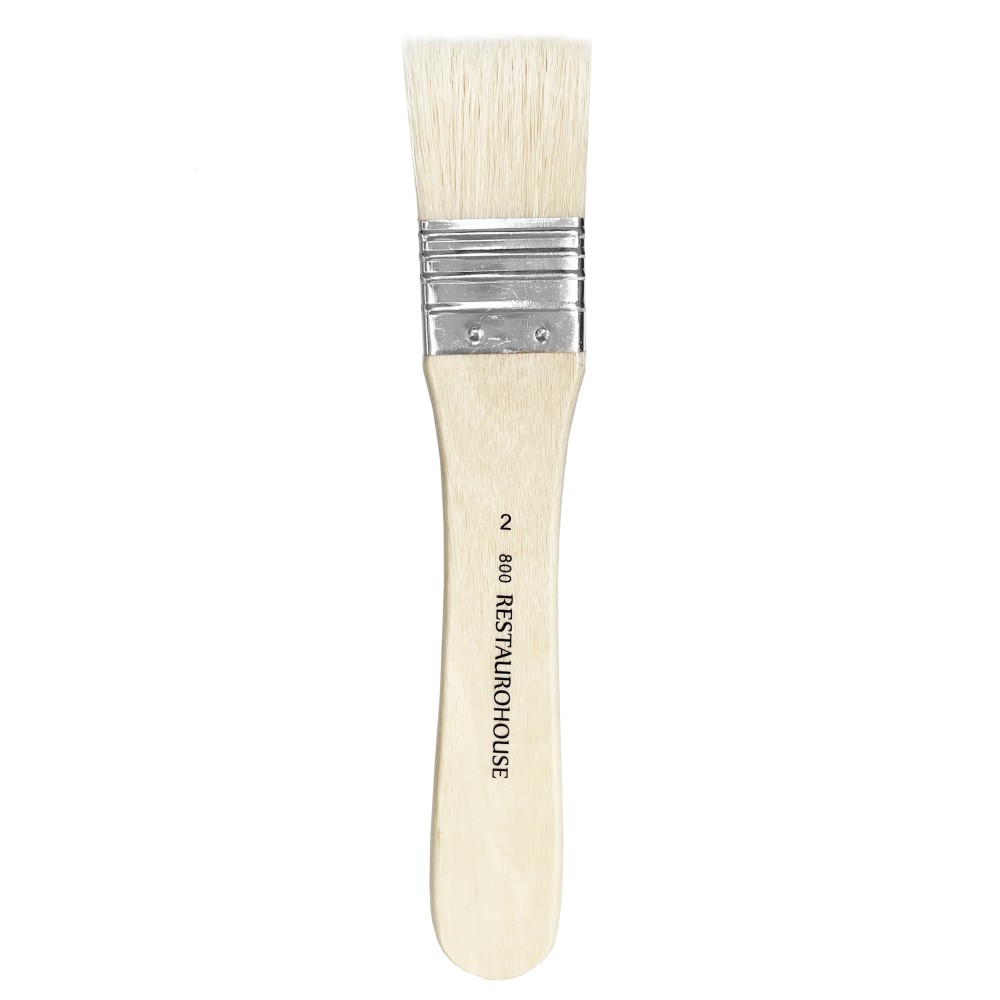 Flat, natural, hog bristles 800 series brush - Restaurohouse - no. 2