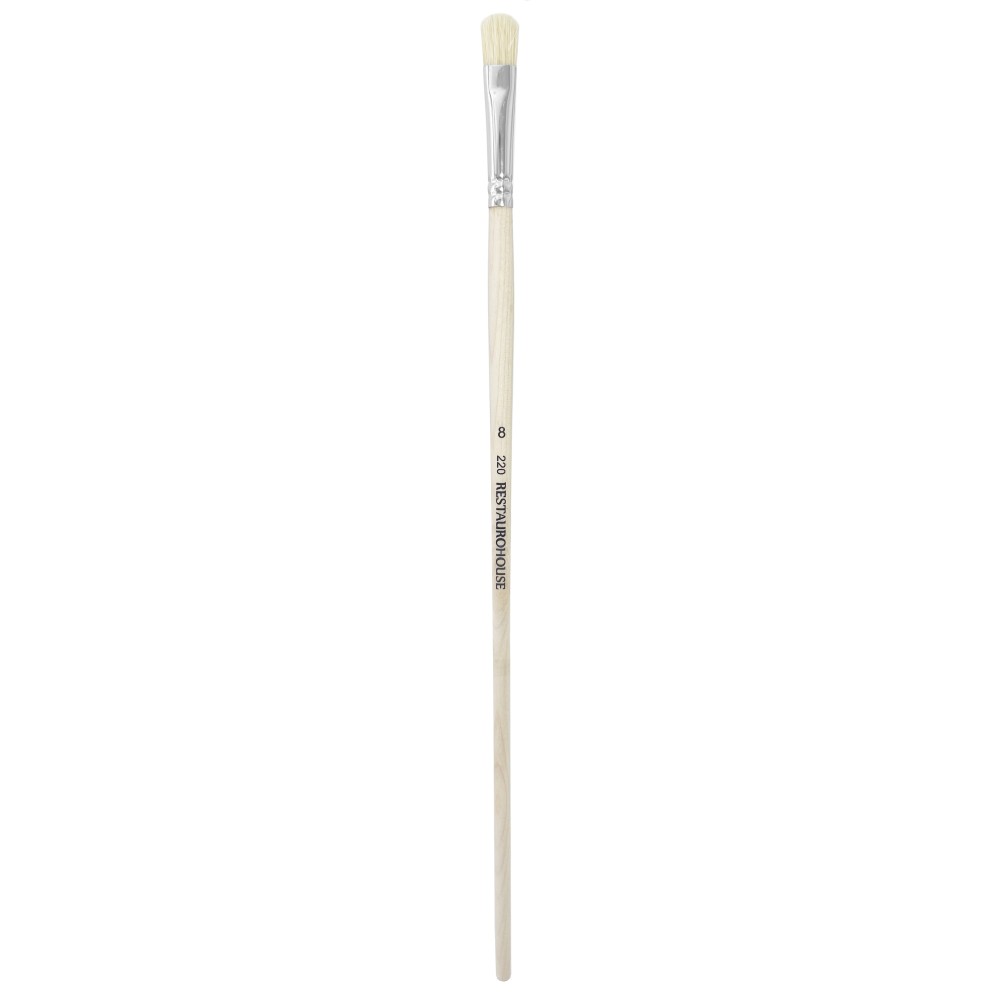 Cat's Tongue, natural, hog bristles 220 series brush - Restaurohouse - no. 8