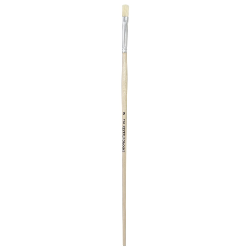 Cat's Tongue, natural, hog bristles 220 series brush - Restaurohouse - no. 6