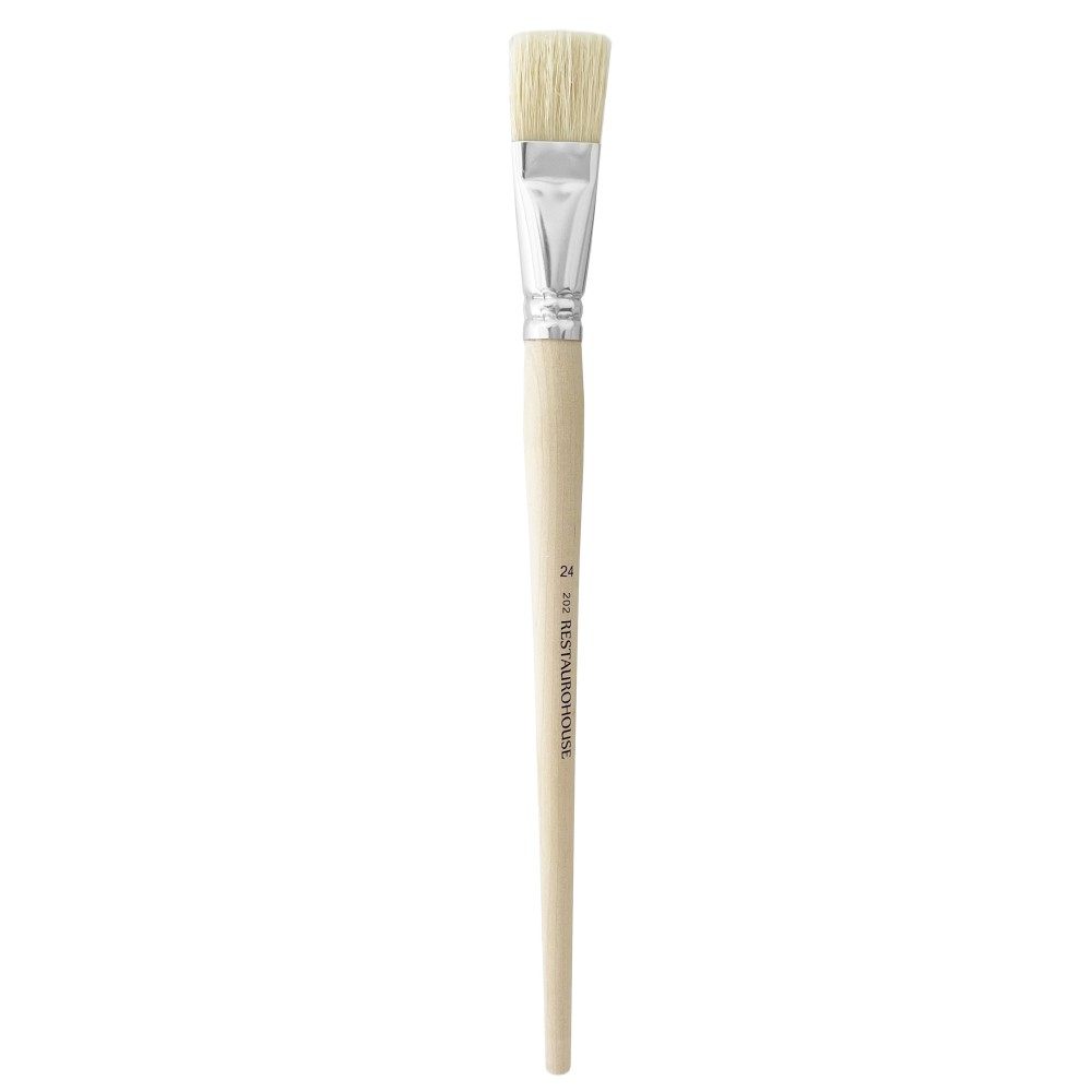 Flat, natural, hog bristles 202 series brush - Restaurohouse - no. 24