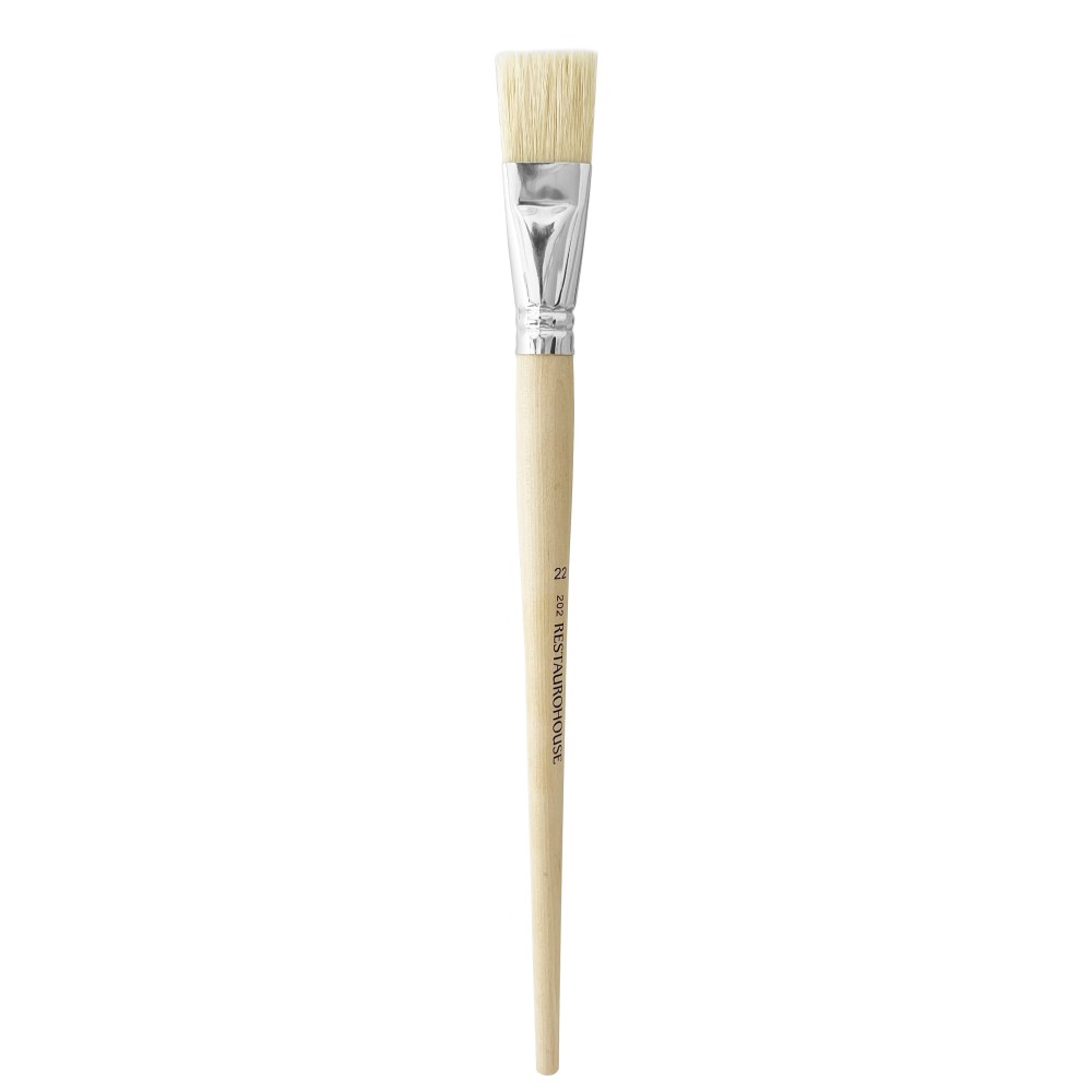Flat, natural, hog bristles 202 series brush - Restaurohouse - no. 22