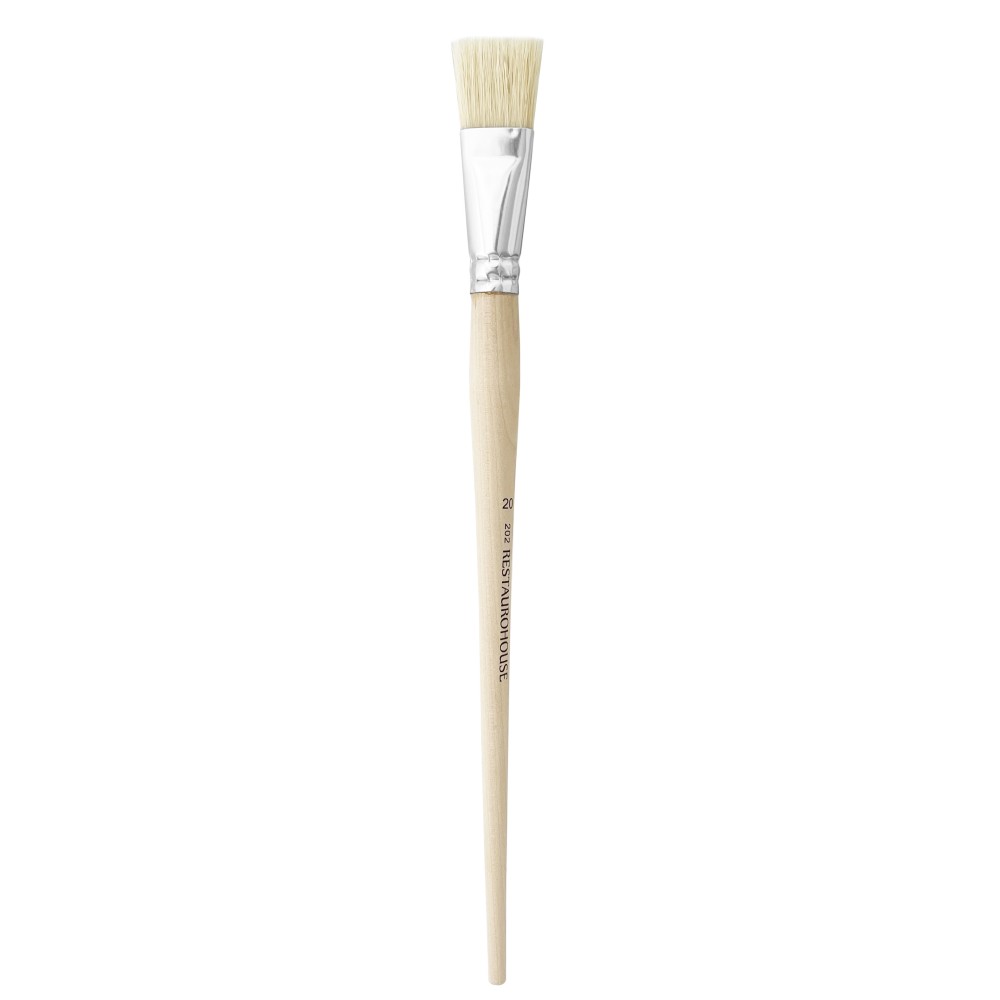 Flat, natural, hog bristles 202 series brush - Restaurohouse - no. 20