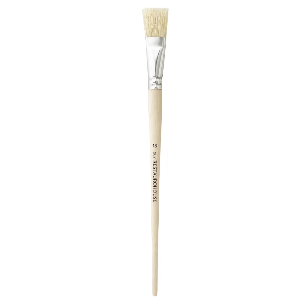 Flat, natural, hog bristles 202 series brush - Restaurohouse - no. 18