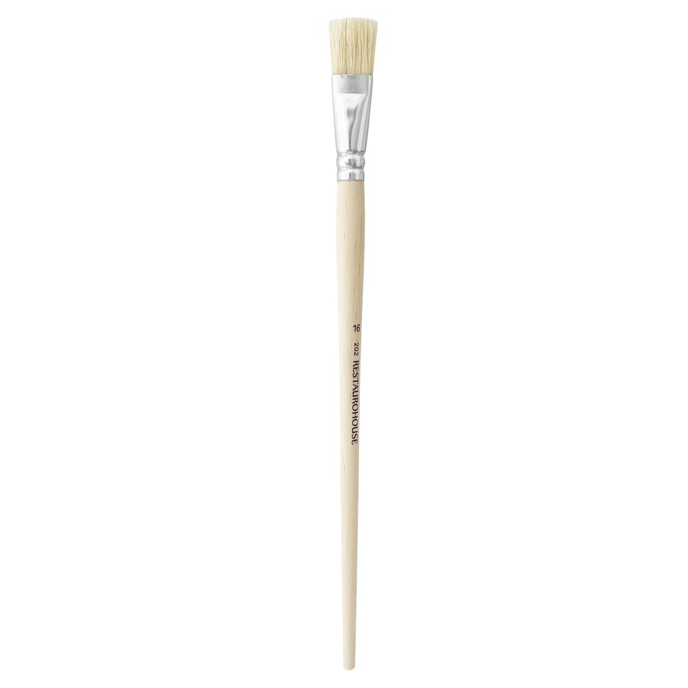Flat, natural, hog bristles 202 series brush - Restaurohouse - no. 16