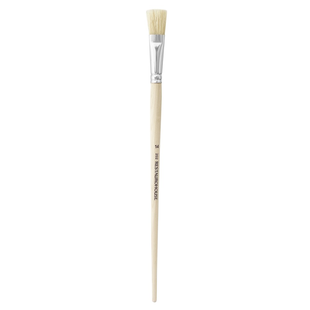 Flat, natural, hog bristles 202 series brush - Restaurohouse - no. 14