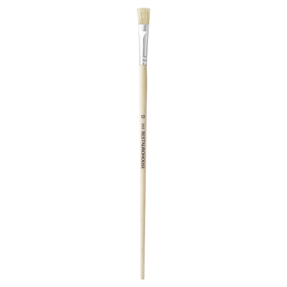 Flat, natural, hog bristles 202 series brush - Restaurohouse - no. 10