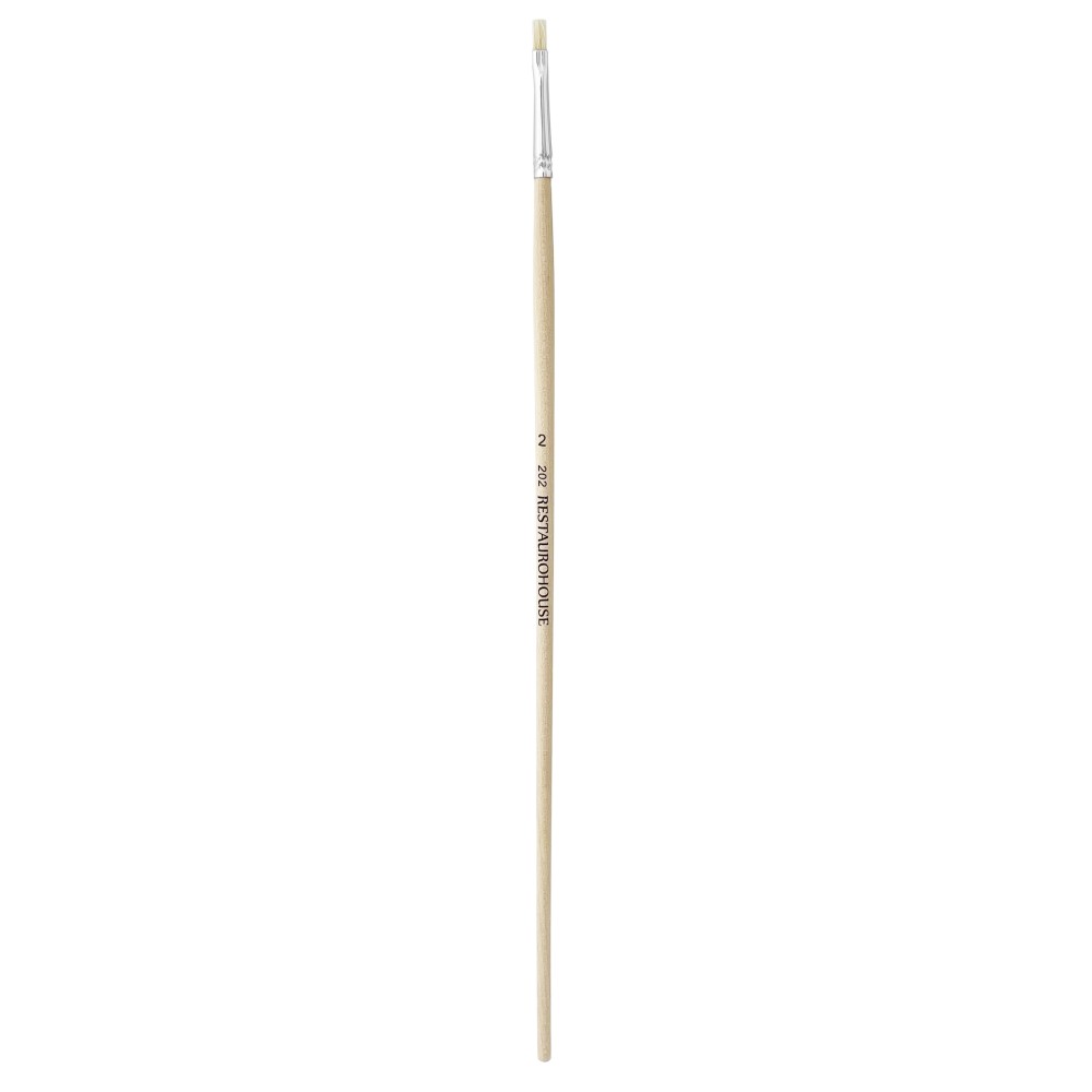 Flat, natural, hog bristles 202 series brush - Restaurohouse - no. 2