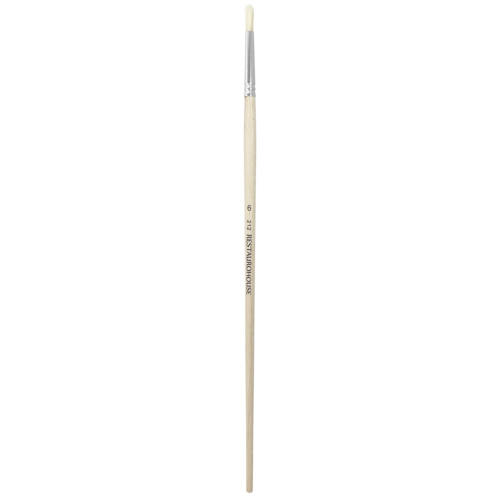 Flat, natural, hog bristles 202 series brush - Restaurohouse - no. 6