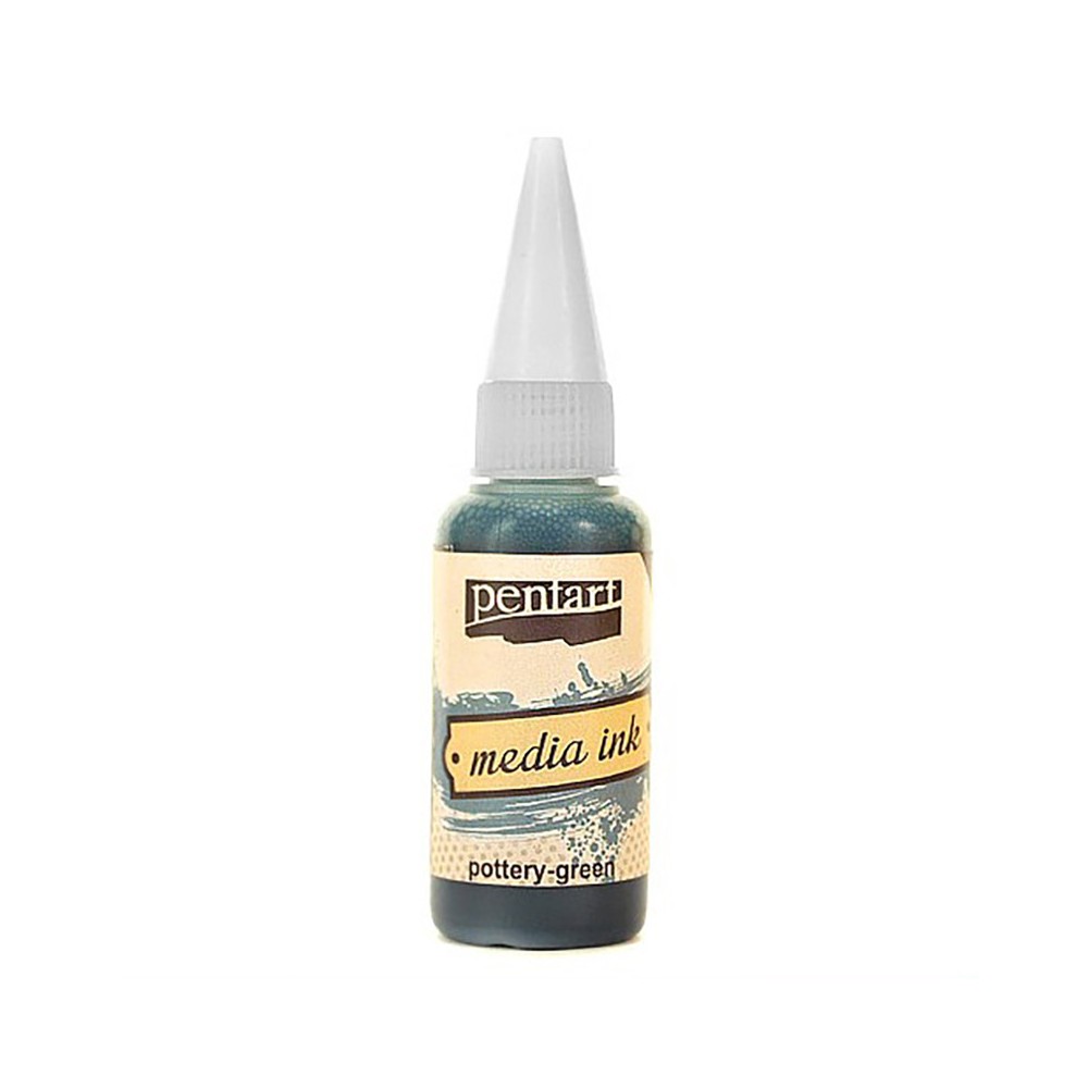 Tusz alkoholowy Media Ink - Pentart - Zielona porcelana, 20 ml