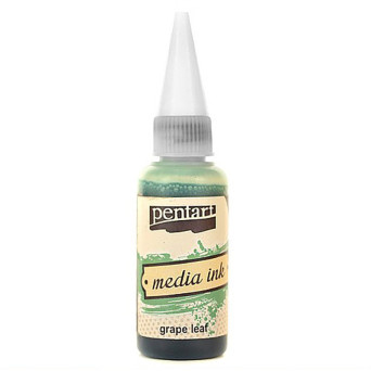 Tusz alkoholowy Media Ink - Pentart - Liść winogronowy, 20 ml