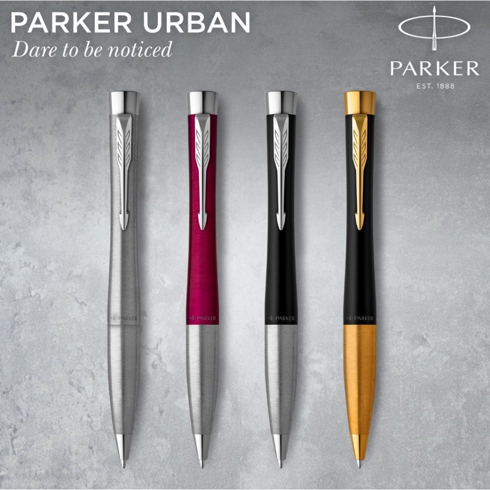Ballpoint pen Urban Twist - Parker - Magenta & Chrome Trim