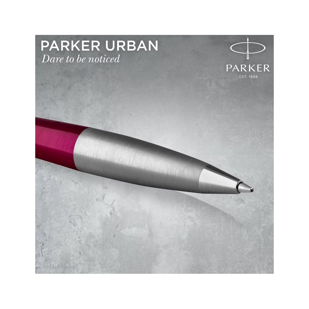 Ballpoint pen Urban Twist - Parker - Magenta & Chrome Trim