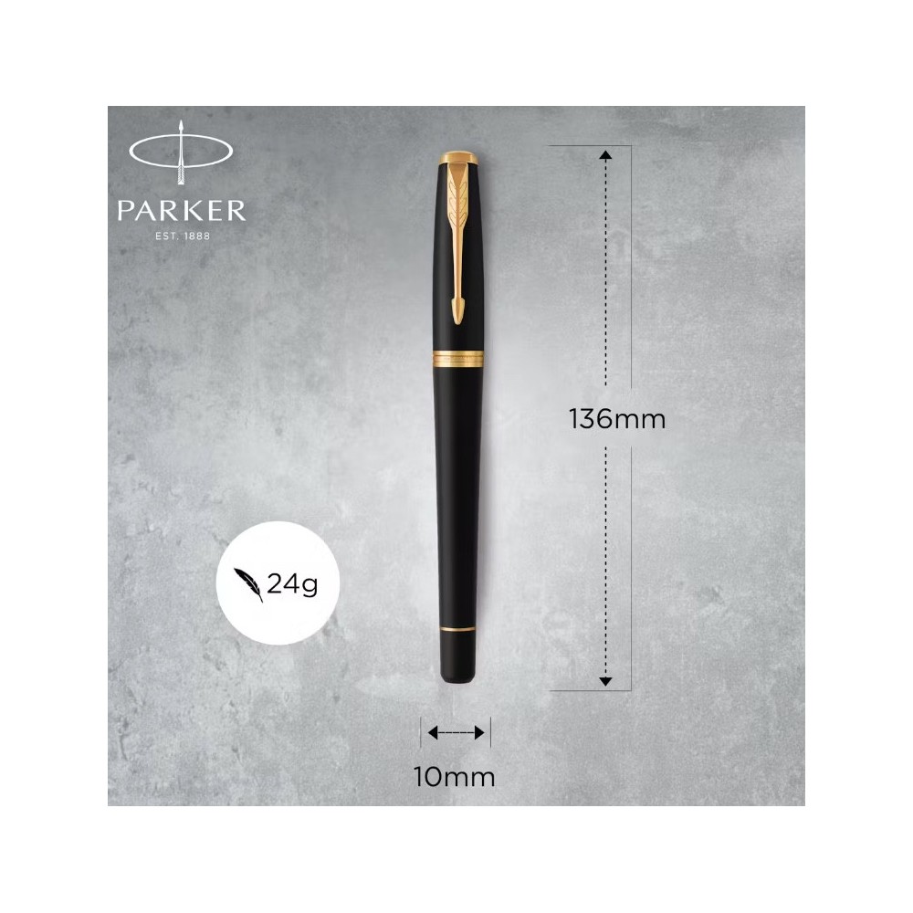 Pióro Urban w etui - Parker - Muted Black & Gold Trim, F