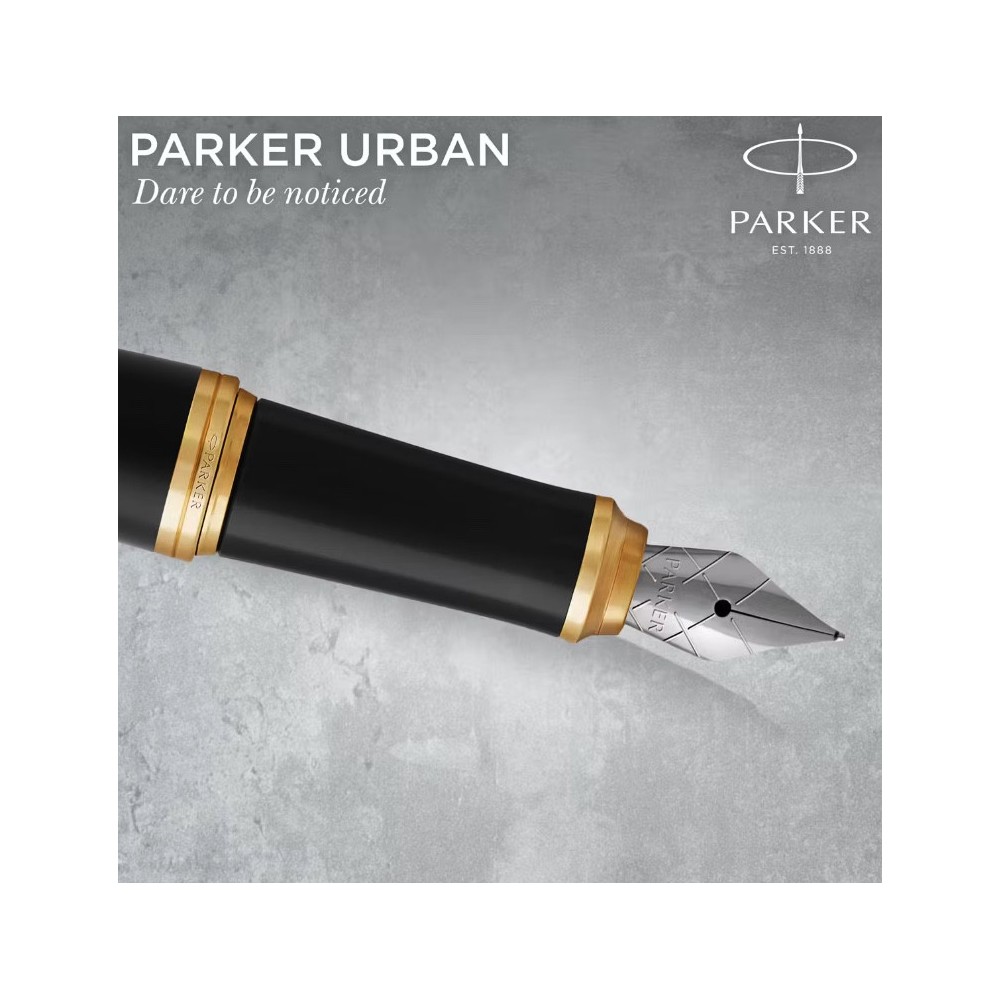 Pióro Urban w etui - Parker - Muted Black & Gold Trim, F