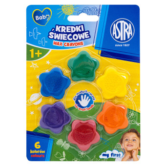 Baby wax crayons Stars - Astra - 6 pcs.