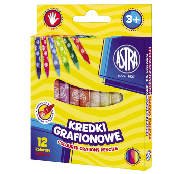 Kredki grafionowe - Astra - 12 kolorów